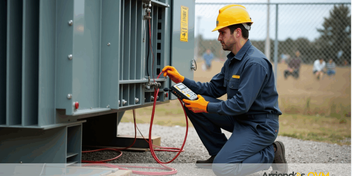 Diagrama técnico TTR vs TVR vs TNR con Megger TTR-330 para diagnóstico de transformadores eléctricos mostrando relación de espiras, voltaje y placa